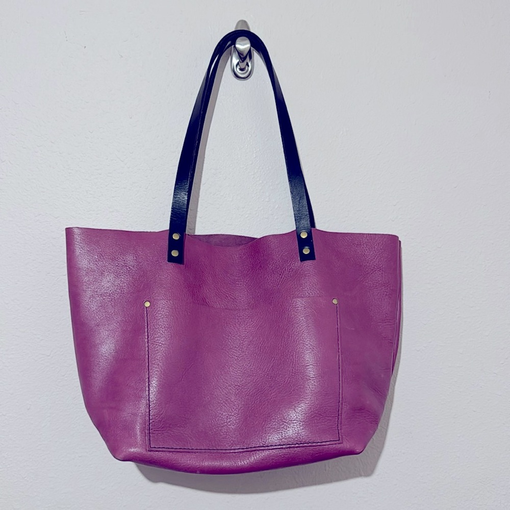 Portland Leather (PLG) Class Tote, Large, Mulberry